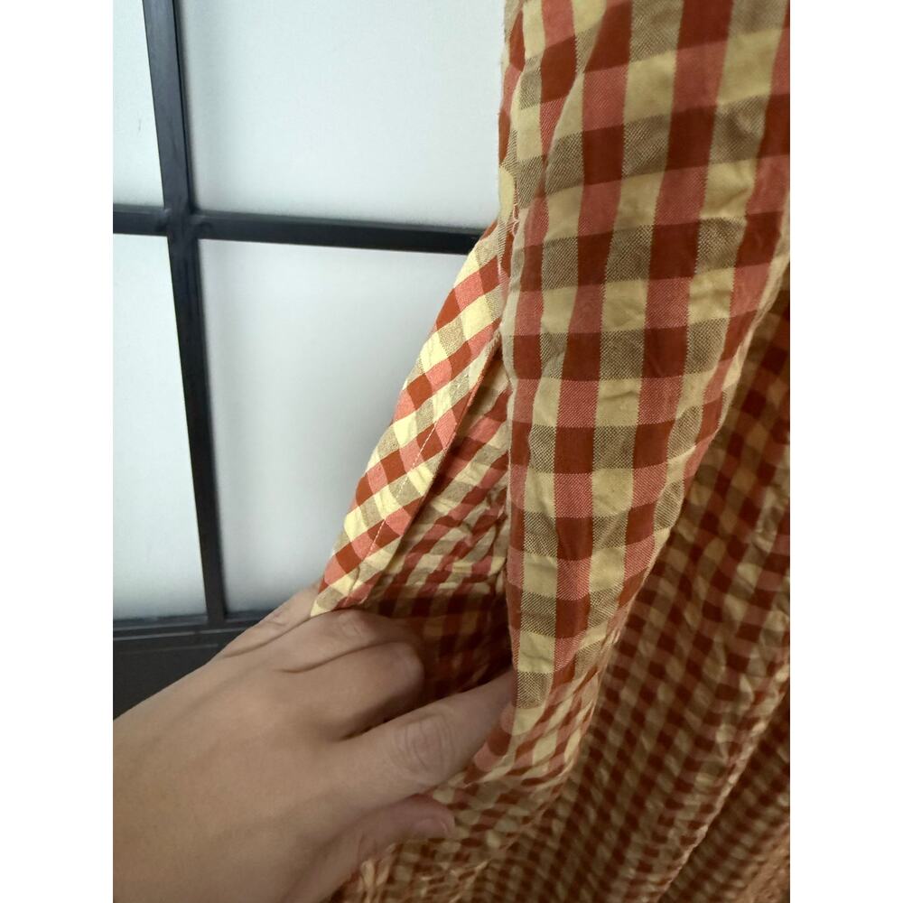 TOAST Seersucker Gingham Cotton Midi Dress Size 10 - Picture 5 of 12